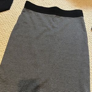 BCBG MazAzria Black and White knit pencil skirt